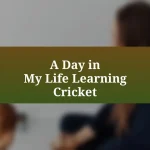 A Day in My Life Learning Cricket