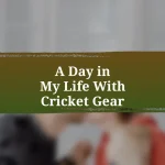 A Day in My Life With Cricket Gear