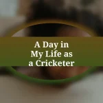 A Day in My Life as a Cricketer