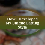 How I Developed My Unique Batting Style