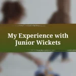 My Experience with Junior Wickets
