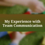 My Experience with Team Communication