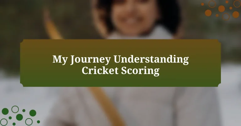 My Journey Understanding Cricket Scoring