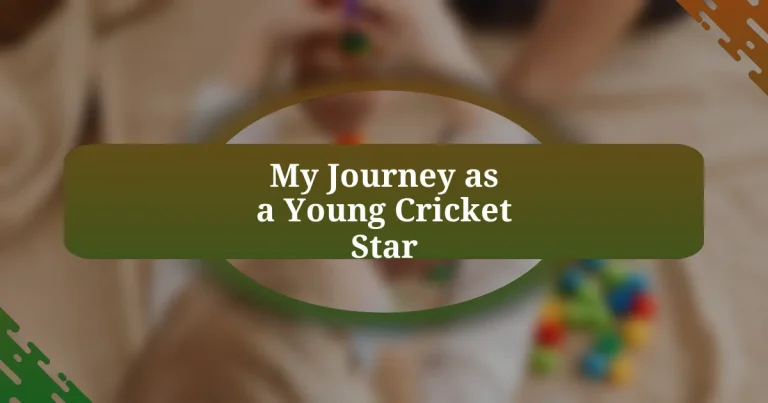 My Journey as a Young Cricket Star