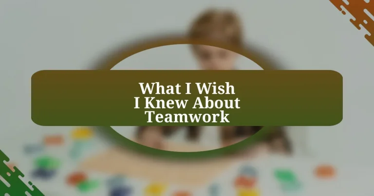 What I Wish I Knew About Teamwork